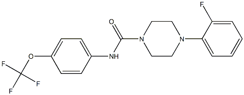 4-(2-fluorophenyl)-N-[4-(trifluoromethoxy)phenyl]piperazine-1-carboxamide Structure