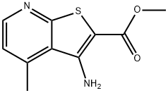 3-Amino-4-methyl-thieno[2,3-b]pyridine-2-carboxylic acid methyl ester 구조식 이미지