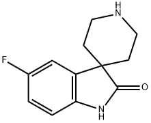 1,2-Dihydro-2-oxo-spiro[5-fluoro-3H-indole-3,4'-piperidine] 구조식 이미지