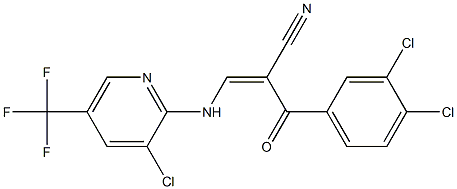 (Z)-3-[[3-chloro-5-(trifluoromethyl)pyridin-2-yl]amino]-2-(3,4-dichlorobenzoyl)prop-2-enenitrile Structure