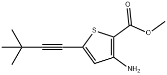 methyl 3-amino-5-(3,3-dimethylbut-1-ynyl)thiophene-2-carboxylate Structure