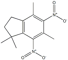 1H-Indene, 2,3-dihydro-1,1,4,6-tetramethyl-5,7-dinitro- 구조식 이미지