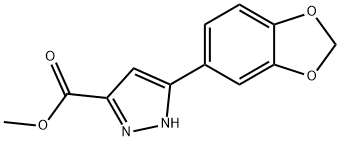 methyl 5-(1,3-benzodioxol-5-yl)-1H-pyrazole-3-carboxylate 구조식 이미지