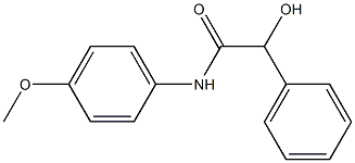 Benzeneacetamide, a-hydroxy-N-(4-methoxyphenyl)- 구조식 이미지