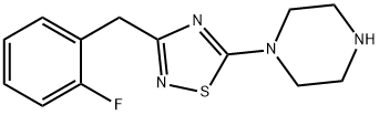 1-{3-[(2-fluorophenyl)methyl]-1,2,4-thiadiazol-5-yl}piperazine Structure