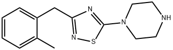 1-{3-[(2-methylphenyl)methyl]-1,2,4-thiadiazol-5-yl}piperazine Structure