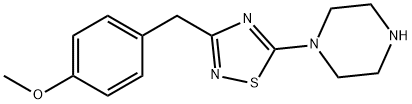 1-{3-[(4-methoxyphenyl)methyl]-1,2,4-thiadiazol-5-yl}piperazine Structure