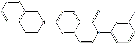 2-(3,4-dihydro-1H-isoquinolin-2-yl)-6-(3-methylphenyl)pyrido[4,3-d]pyrimidin-5-one Structure