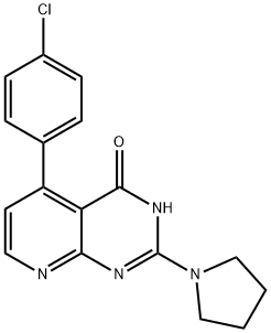 5-(4-chlorophenyl)-2-pyrrolidin-1-yl-1H-pyrido[2,3-d]pyrimidin-4-one Structure