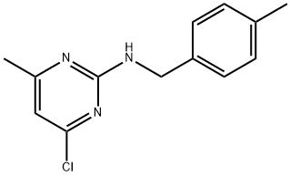 4-chloro-6-methyl-N-(4-methylbenzyl)pyrimidin-2-amine Structure