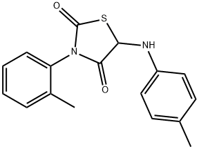 5-(4-methylanilino)-3-(2-methylphenyl)-1,3-thiazolidine-2,4-dione Structure