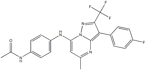 N-[4-[[3-(4-fluorophenyl)-5-methyl-2-(trifluoromethyl)pyrazolo[1,5-a]pyrimidin-7-yl]amino]phenyl]acetamide Structure