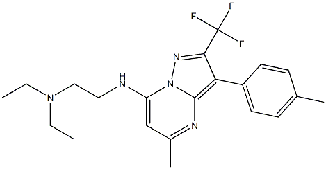 N',N'-diethyl-N-[5-methyl-3-(4-methylphenyl)-2-(trifluoromethyl)pyrazolo[1,5-a]pyrimidin-7-yl]ethane-1,2-diamine Structure