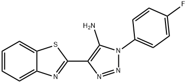 5-Benzothiazol-2-yl-3-(4-fluoro-phenyl)-3H-[1,2,3]triazol-4-ylamine 구조식 이미지