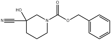 benzyl 3-cyano-3-hydroxypiperidine-1-carboxylate 구조식 이미지