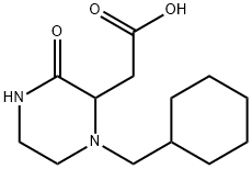 [1-(cyclohexylmethyl)-3-oxo-2-piperazinyl]acetic acid 구조식 이미지