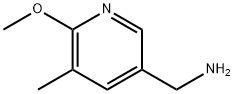 C-(6-Methoxy-5-methyl-pyridin-3-yl)-methylamine 구조식 이미지