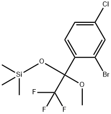 (1-(2-bromo-4-chlorophenyl)-2,2,2-trifluoro-1-methoxyethoxy)trimethylsilane Structure