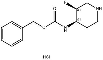 BENZYL N-[(3S,4R)-3-FLUOROPIPERIDIN-4-YL]CARBAMATE HCL 구조식 이미지