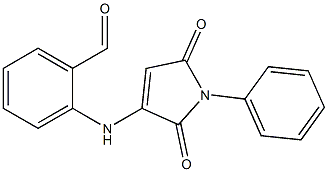 Benzaldehyde,2-[(2,5-dihydro-2,5-dioxo-1-phenyl-1H-pyrrol-3-yl)amino]- Structure