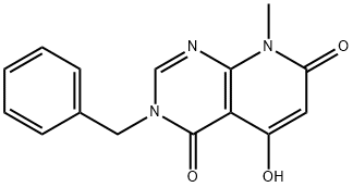 3-Benzyl-5-hydroxy-8-methyl-3H,8H-pyrido[2,3-d]pyrimidine-4,7-dione 구조식 이미지
