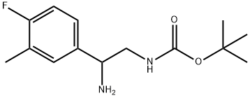 tert-butyl N-[2-amino-2-(4-fluoro-3-methylphenyl)ethyl]carbamate 구조식 이미지