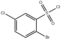 2-Bromo-5-chlorobenzenesulfonyl chloride 구조식 이미지