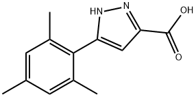 5-(2,4,6-trimethylphenyl)-1H-pyrazole-3-carboxylic acid Structure