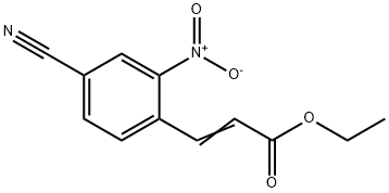 (E)-ethyl 3-(4-cyano-2-nitrophenyl)acrylate Structure