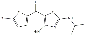 [4-amino-2-(propan-2-ylamino)-1,3-thiazol-5-yl]-(5-chlorothiophen-2-yl)methanone Structure