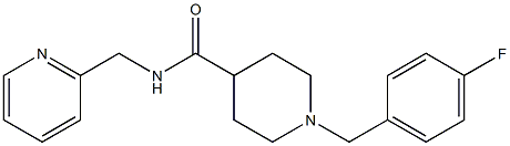 1-[(4-fluorophenyl)methyl]-N-(pyridin-2-ylmethyl)piperidine-4-carboxamide Structure