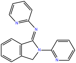 (E)-N-[2-(pyridin-2-yl)isoindolin-1-yl-idene]pyridine-2-amine Structure