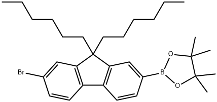 2-(7-BROMO-9,9-DIHEXYL-9H-FLUOREN-2-YL)-4,4,5,5-TETRAMETHYL-1,3,2-DIOXABOROLANE Structure
