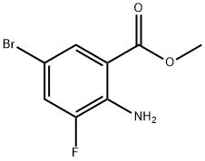2-Amino-5-bromo-3-fluoro-benzoic acid methyl ester Structure