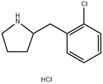 2-[(2-chlorophenyl)methyl]pyrrolidine:hydrochloride 구조식 이미지