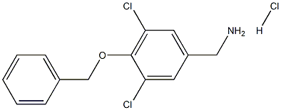 (3,5-dichloro-4-phenylmethoxyphenyl)methanamine:hydrochloride Structure