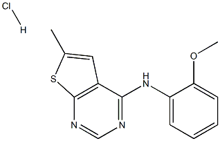 N-(2-methoxyphenyl)-6-methylthieno[2,3-d]pyrimidin-4-amine:hydrochloride Structure