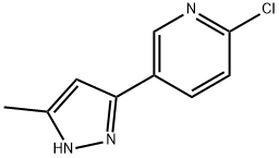 Pyridine, 2-chloro-5-(5-methyl-1H-pyrazol-3-yl)- 구조식 이미지