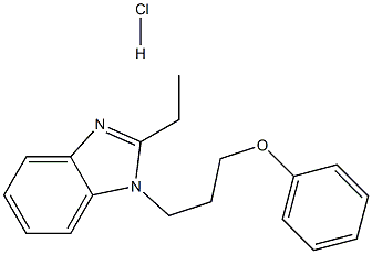 2-ethyl-1-(3-phenoxypropyl)benzimidazole:hydrochloride 구조식 이미지