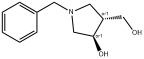 (3R,4R)-1-benzyl-4-(hydroxymethyl)pyrrolidin-3-ol Structure