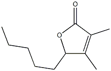 2(5H)-Furanone, 3,4-dimethyl-5-pentyl- Structure