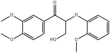 1-Propanone,1-(3,4-dimethoxyphenyl)-3-hydroxy-2-(2-methoxyphenoxy)- 구조식 이미지