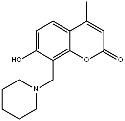 2H-1-Benzopyran-2-one,7-hydroxy-4-methyl-8-(1-piperidinylmethyl)- 구조식 이미지