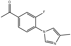 1-(3-fluoro-4-(4-methyl-1H-imidazol-1-yl)phenyl)ethan-1-one 구조식 이미지