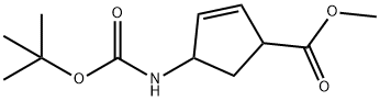 methyl 4-((tert-butoxycarbonyl)amino)cyclopent-2-ene-1-carboxylate 구조식 이미지