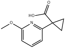 1-(6-Methoxypyridin-2-yl)cyclopropane-1-carboxylic acid 구조식 이미지