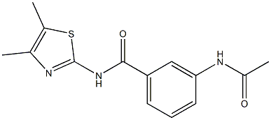 3-acetamido-N-(4,5-dimethyl-1,3-thiazol-2-yl)benzamide Structure