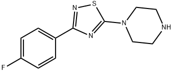 1-[3-(4-fluorophenyl)-1,2,4-thiadiazol-5-yl]piperazine Structure