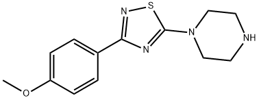 1-[3-(4-methoxyphenyl)-1,2,4-thiadiazol-5-yl]piperazine 구조식 이미지