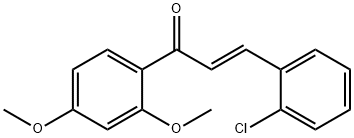 (2E)-3-(2-chlorophenyl)-1-(2,4-dimethoxyphenyl)prop-2-en-1-one 구조식 이미지